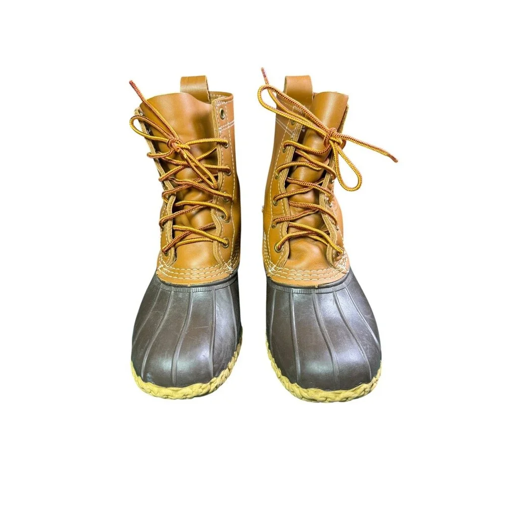 L.L.Bean Bean Boots Leather Rubber Duck Boots Made in Maine Women’s 8M